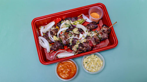 BROCHETTE DE BOEUF + ACCOMPAGNEMENT