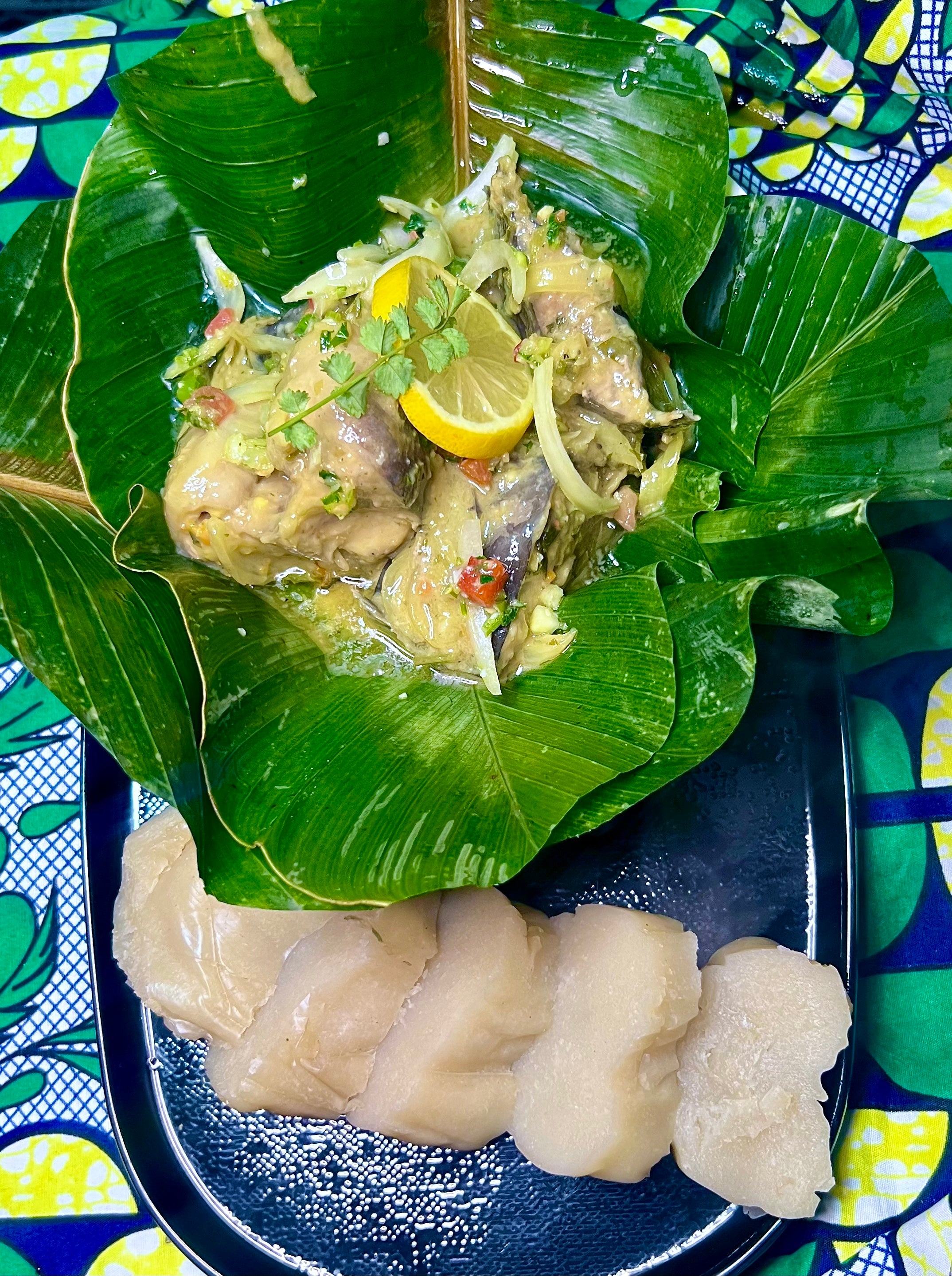 LIBOKÉ + ACCOMPAGNEMENT (papillote poisson chat)